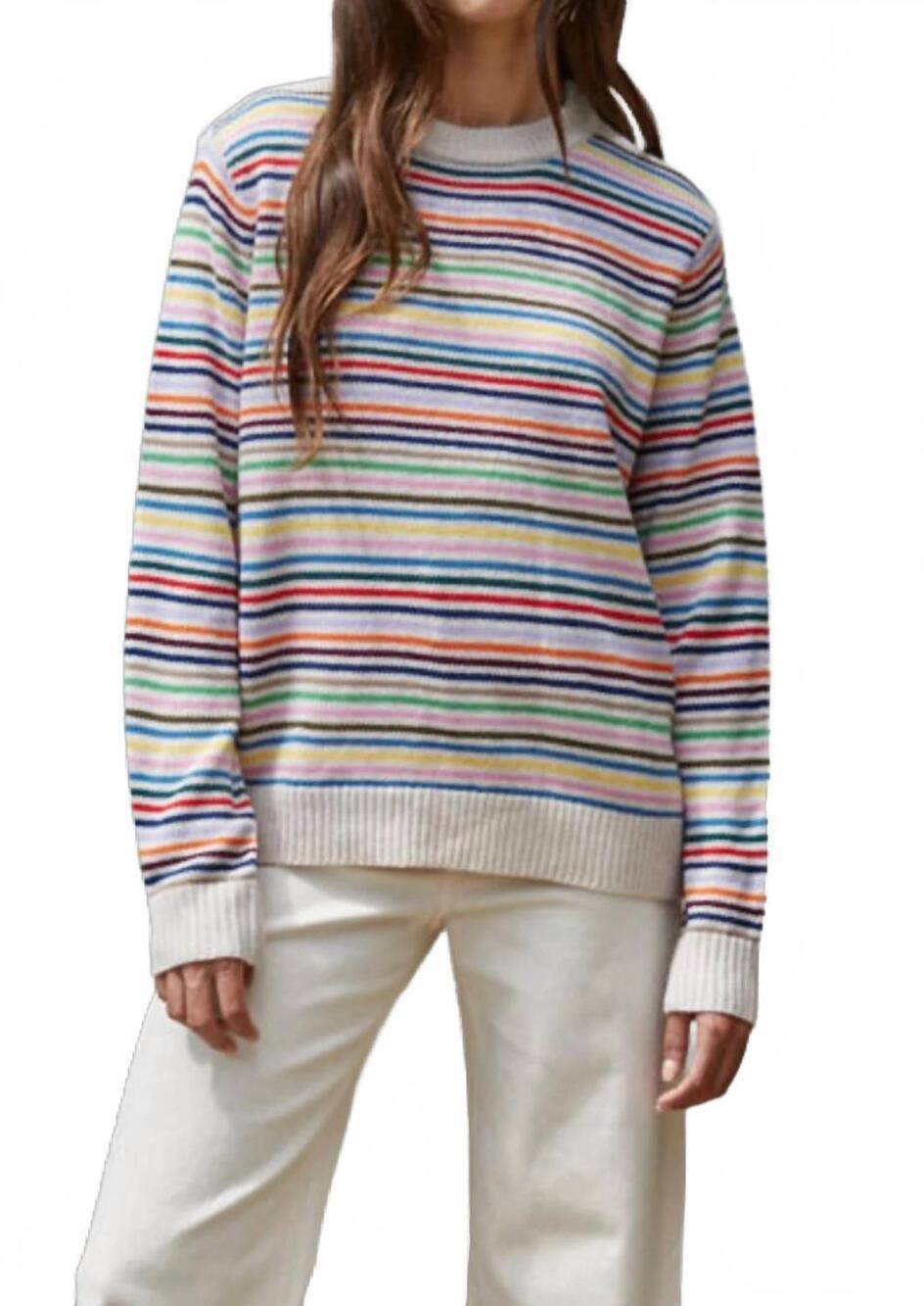 NEW BY TOGETHER striped pullover sweater in multi
